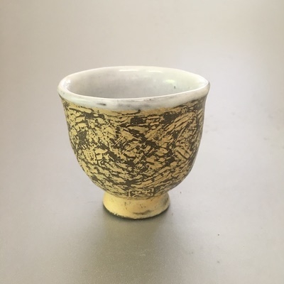 Yellow Soda-fired Cup